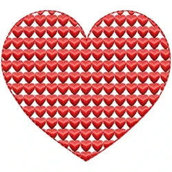 Filled Hearts Valentine Embroidery Design