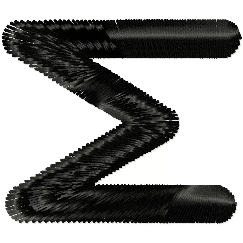 Filled Sigma Symbol Embroidery Design