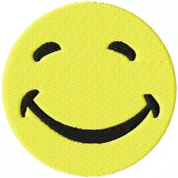 Filled Similing Face Embroidery Design