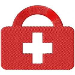 First Aid Silhouette Embroidery Design