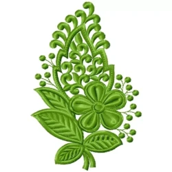 Floral Butta Single Color Machine Embroidery Design