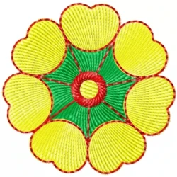 Floral Hearts Machine Embroidery Design