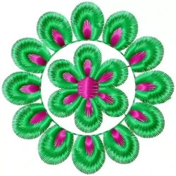 Floral In Floral Indian Butta Embroidery Design