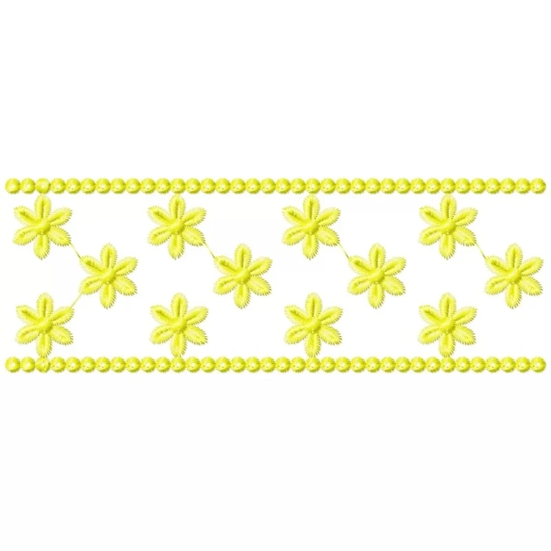 Flower Power Embroidery Border Designs