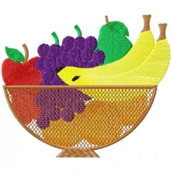 Fruit Basket Machine Embroidery Design