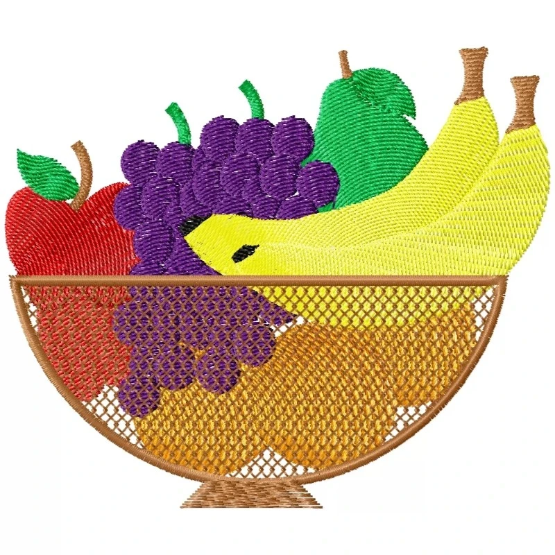 Fruit Basket Machine Embroidery Design