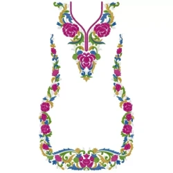 Full Embroidery Dress Design Freebie