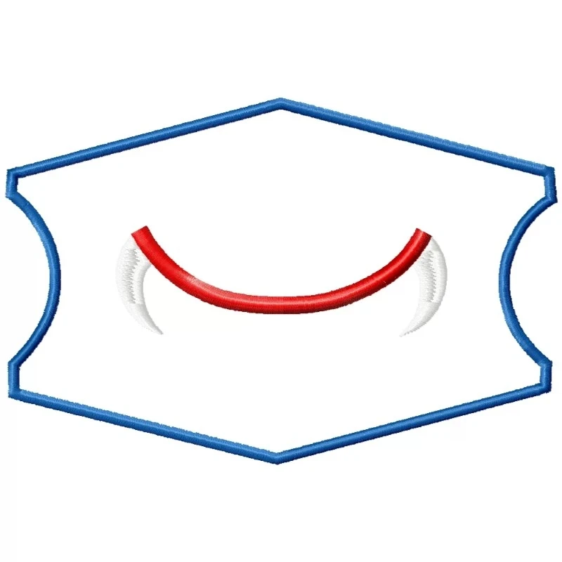 Halloween Outline Corona Virus Face Mask Embroidery Design