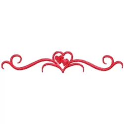 Heart Border Continous Embroidery Design