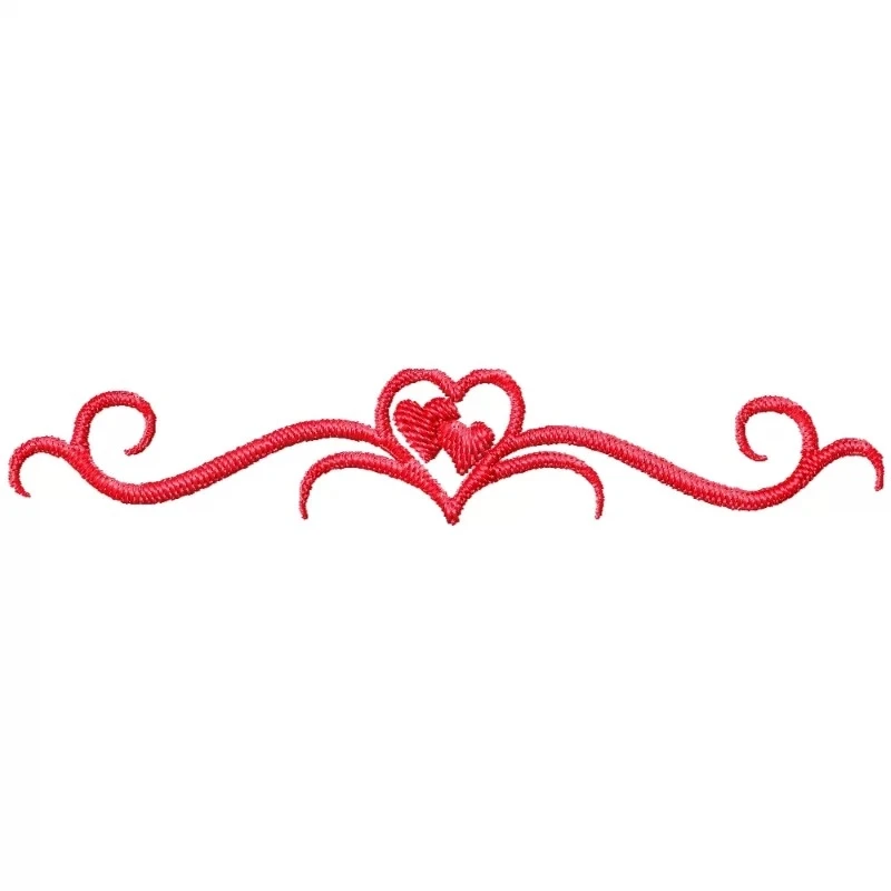 Heart Border Continous Embroidery Design