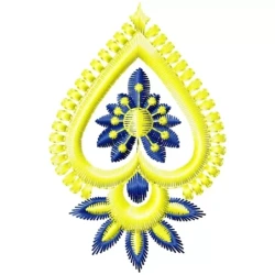 Heart Shaped Floral Embroidery Design