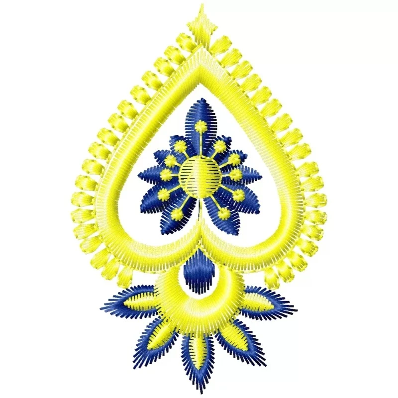 Heart Shaped Floral Embroidery Design