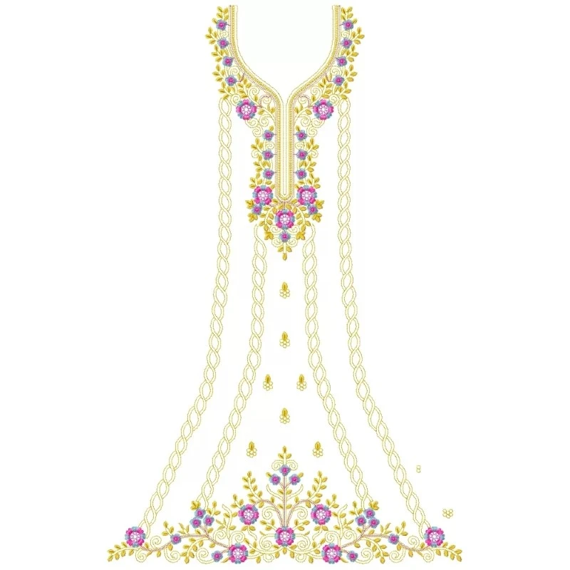 Indian Bridal Full Embroidery Dress Pattern