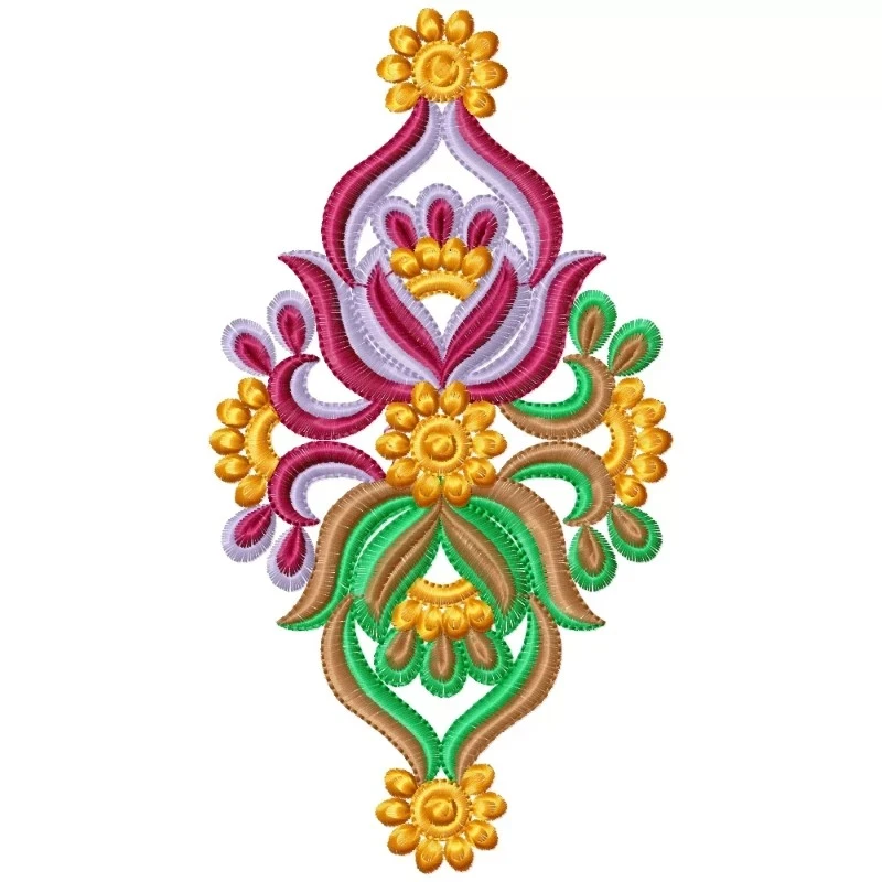 Indian Butta Embroidery Design Pattern Freebie