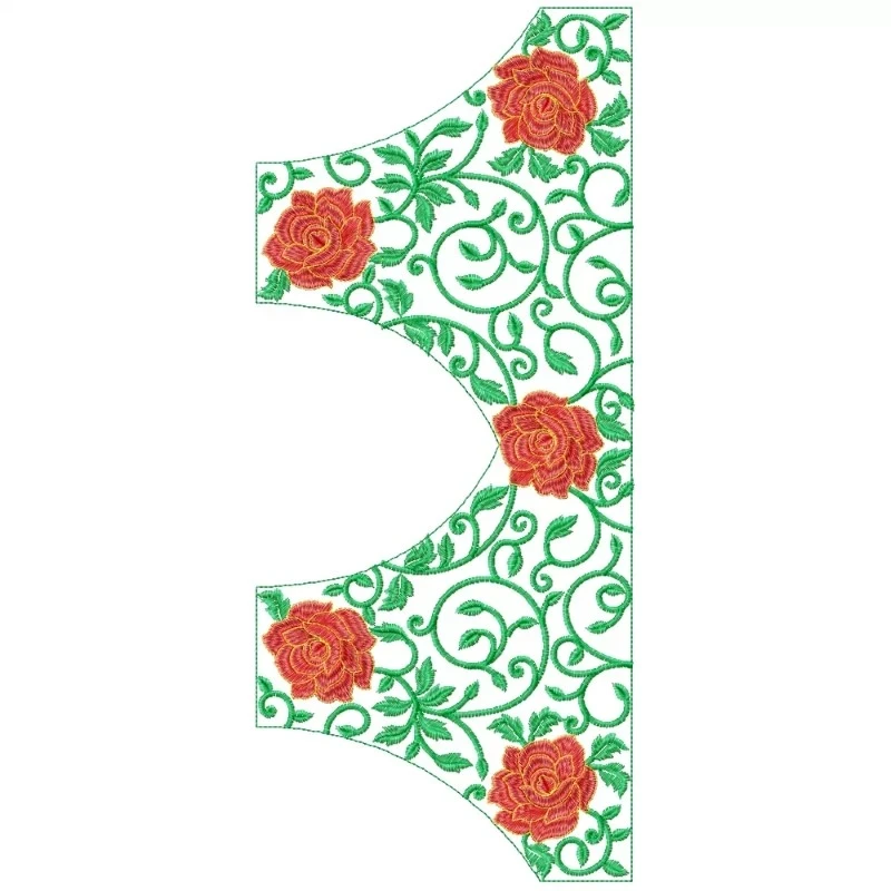 Indian Choli Neckline Pattern Embroidery Design