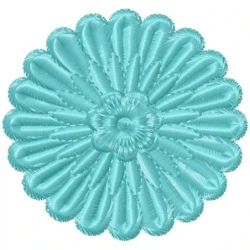 Indian Circle Floral Machine Embroidery Design