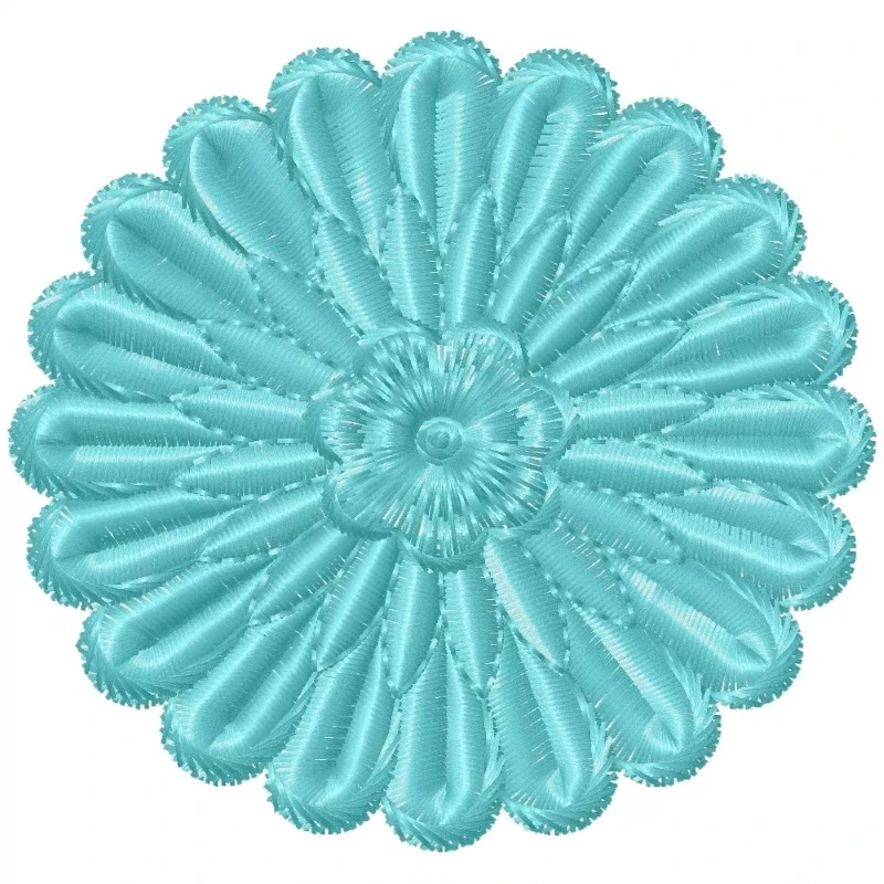 Indian Circle Floral Machine Embroidery Design