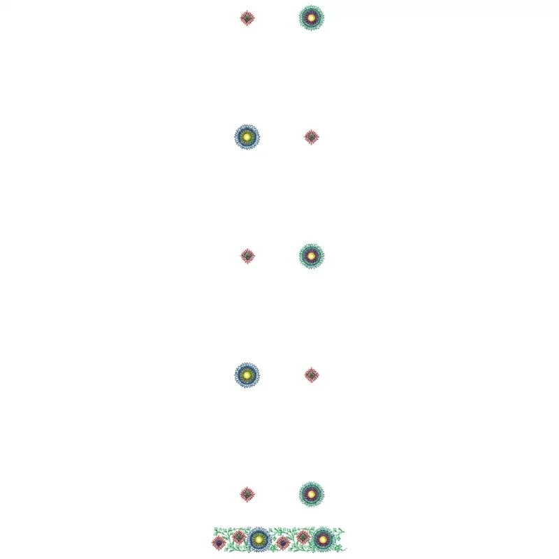 Indian Daman Machine Embroidery Design