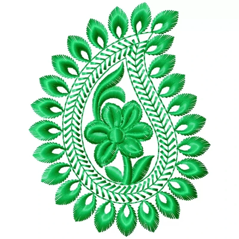 Indian Large Paisley Embroidery Design