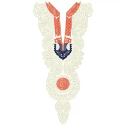 Indian Long Neckline Embroidery Design New