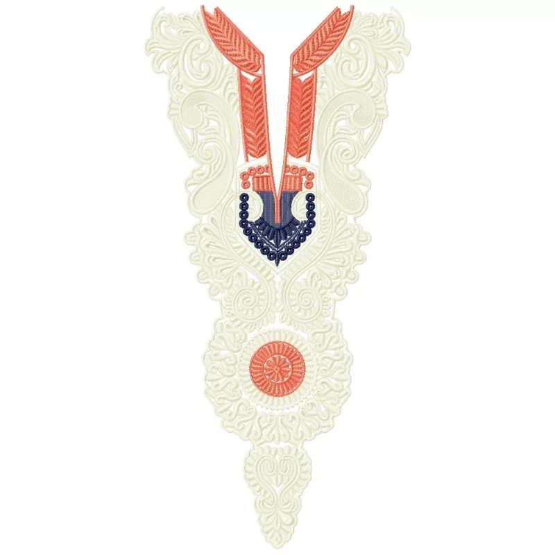 Indian Long Neckline Embroidery Design New