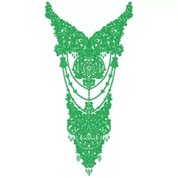 Indian Neckline Beautiful Pattern Machine Embroidery