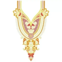 Indian Neckline Embroidery Dress Design