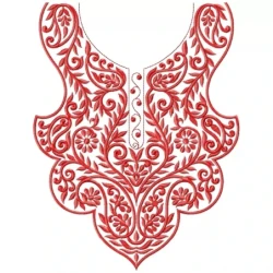 Indian Neckline Embroidery Pattern For Dress