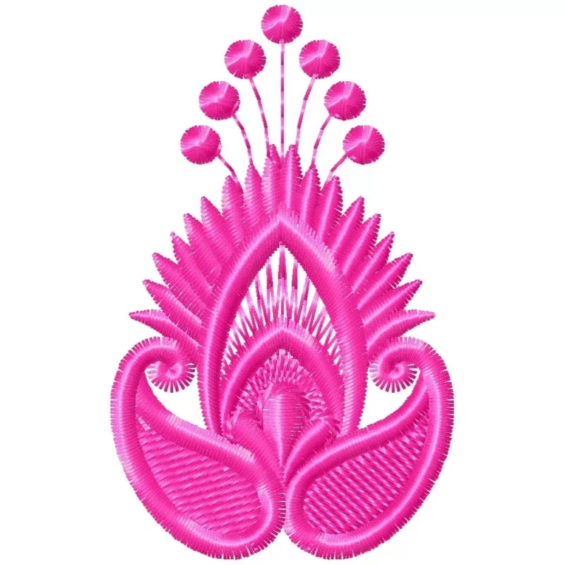 Indian Pasiley Floral Machine Embroidery Design