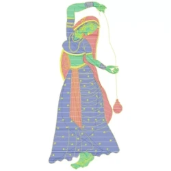 Indian Village Women Playing Garba Embroidery Design