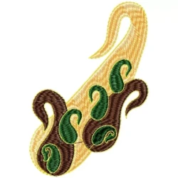 Large And Small Paisley Embroidery Pattern Design