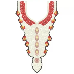 Large Arbian Neckline Embroidery Design