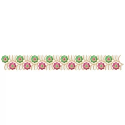 Large Flower Pattern For Border Embroidery