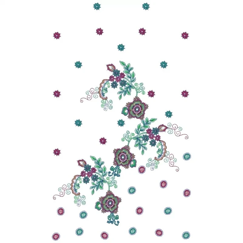 Large Hoop Embroidery Pattern In Sequin