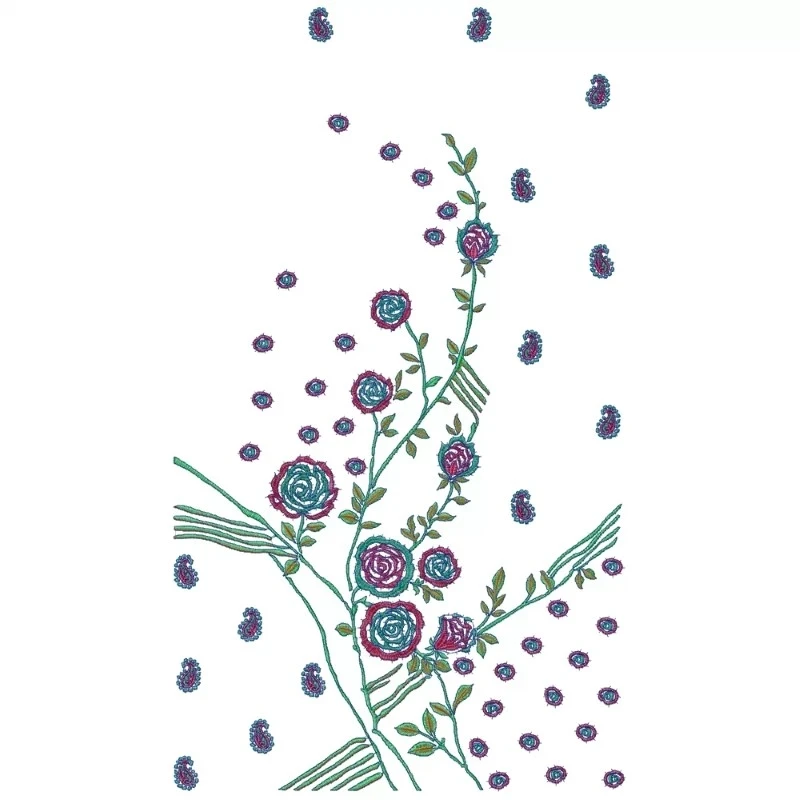 Large Hoop Machine Embroidery Design In Sequin