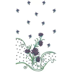 Large Hoop Pattern Embroidery In Sequin