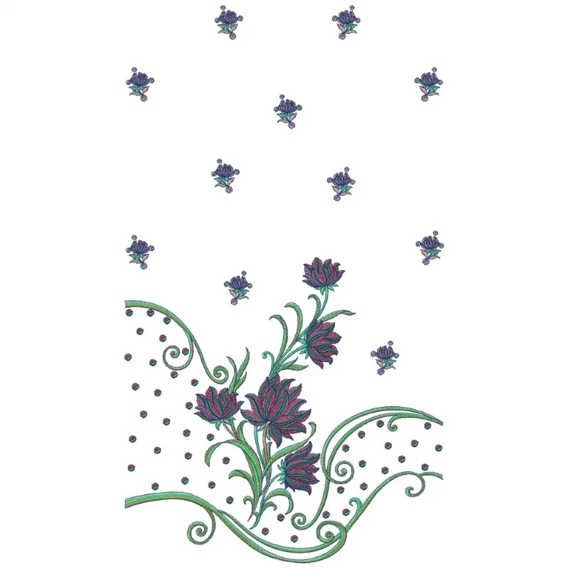 Large Hoop Pattern Embroidery In Sequin