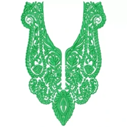 Large Neckline Machine Embroidery Design