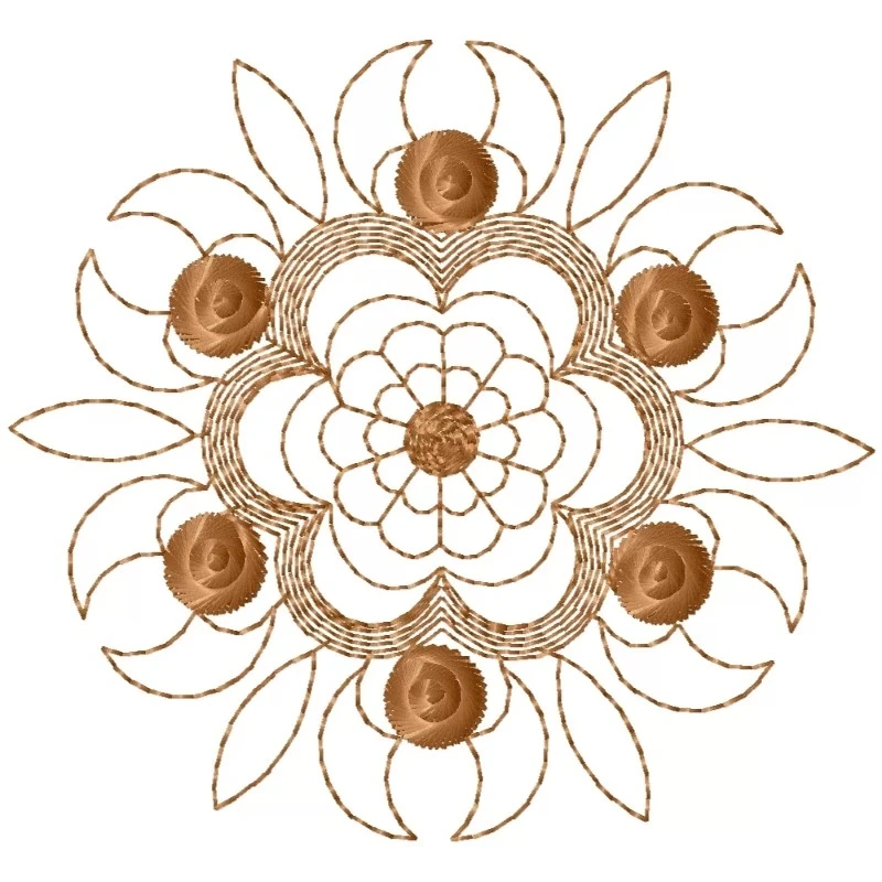 Latest Flower Outline Machine Embroidery