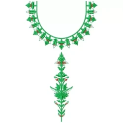 Latest Kurti Top Neckline Machine Embroidery Design