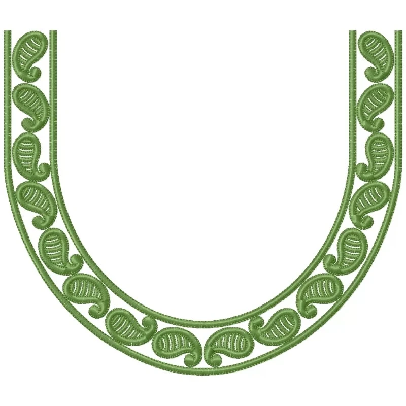 Latest Small U Shaped Indian Neckline Embroidery Design