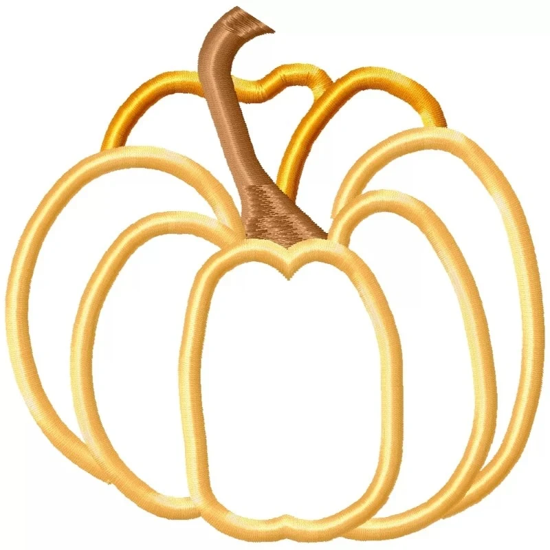Pumpkin Outline Embroidery Design