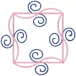 Rectangle Coaster Type Machine Embroidery Design