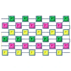 Rectangle Embroidery Border Design