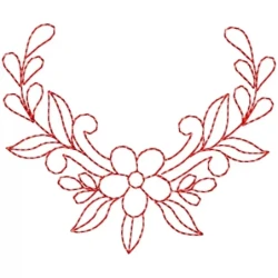 Redwork Indian Neck Embroidery Design