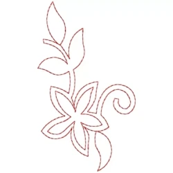 Redwork Outline Embroidery Work Design