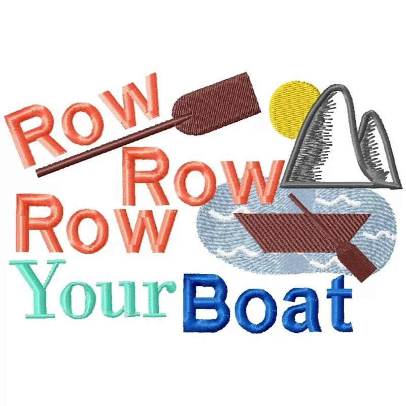 Row Row Your Boat Nursery Rhyme Design