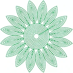 Run Stitches Art Embroidery Design