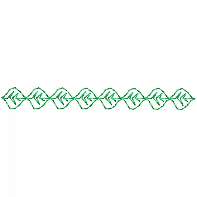 Seamless Leaf Border Embroidery Design