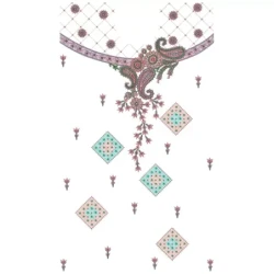 Sequin Large Hoop Full Embroidery Dress Design